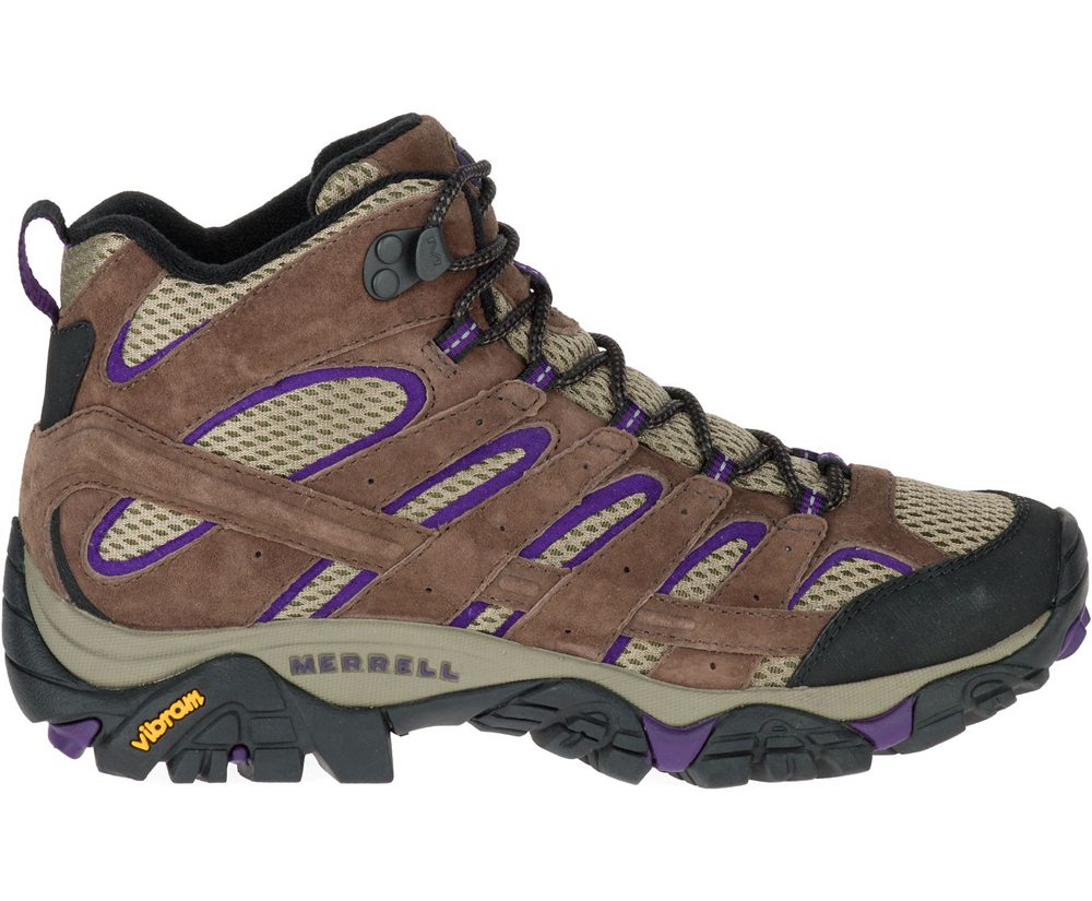 Kozaki Merrell Damskie Brązowe - Moab 2 Mid Ventilator - 917248-KZN